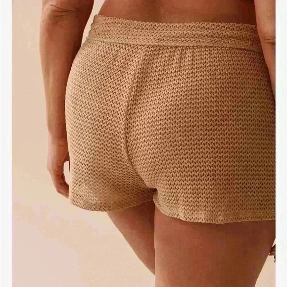 La Vie En Rose Crochet Swim Shorts nude/tan short size xl - Picture 5 of 12